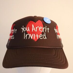 Hyde Park TripleShot Espresso “You Aren’t Invited” Brown and Red Hat